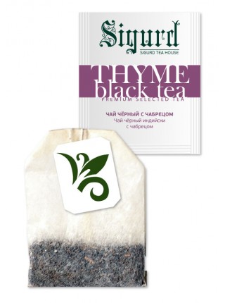 Чай Sigurd чёрный THYME BLACK TEA с чабрецом (30 пакетиков по 2 гр)